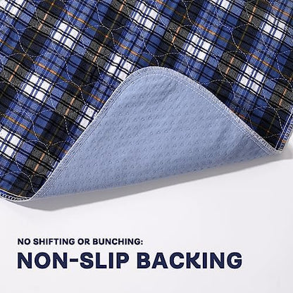Four layer design demonstration of the reusable adult underpad showing absorption capacity