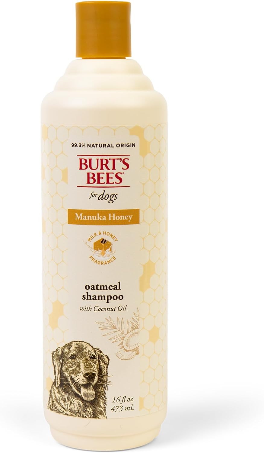 Burt's Bees for Pets Manuka Honey Oatmeal Conditioner for Dogs, Colloidal Oatmeal, 95%+ Natural Origin, No Sulfates, Parabens or Phthalates, Leaves Coat Soft & Shiny, Milk & Honey Scent, 10 Fl Oz - Image 12