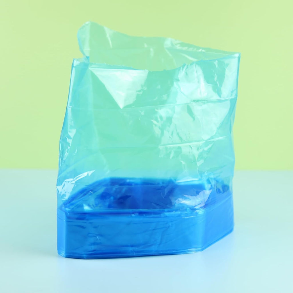 Demonstration of threading the continuous tube roll refill into an empty plastic cartridge