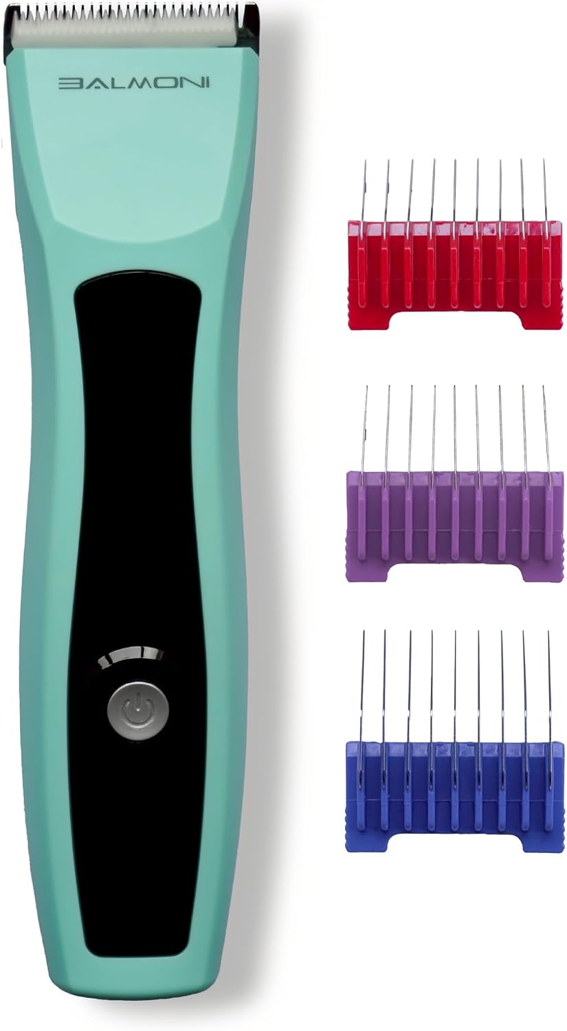 Cordless Pet Trimmer for Dogs & Cats - Rechargeable Grooming Clipper with Detachable Metal Blade, Low-Noise Motor, Supports Optional Blade Lengths (Parent) (Green, Single) - Image 14