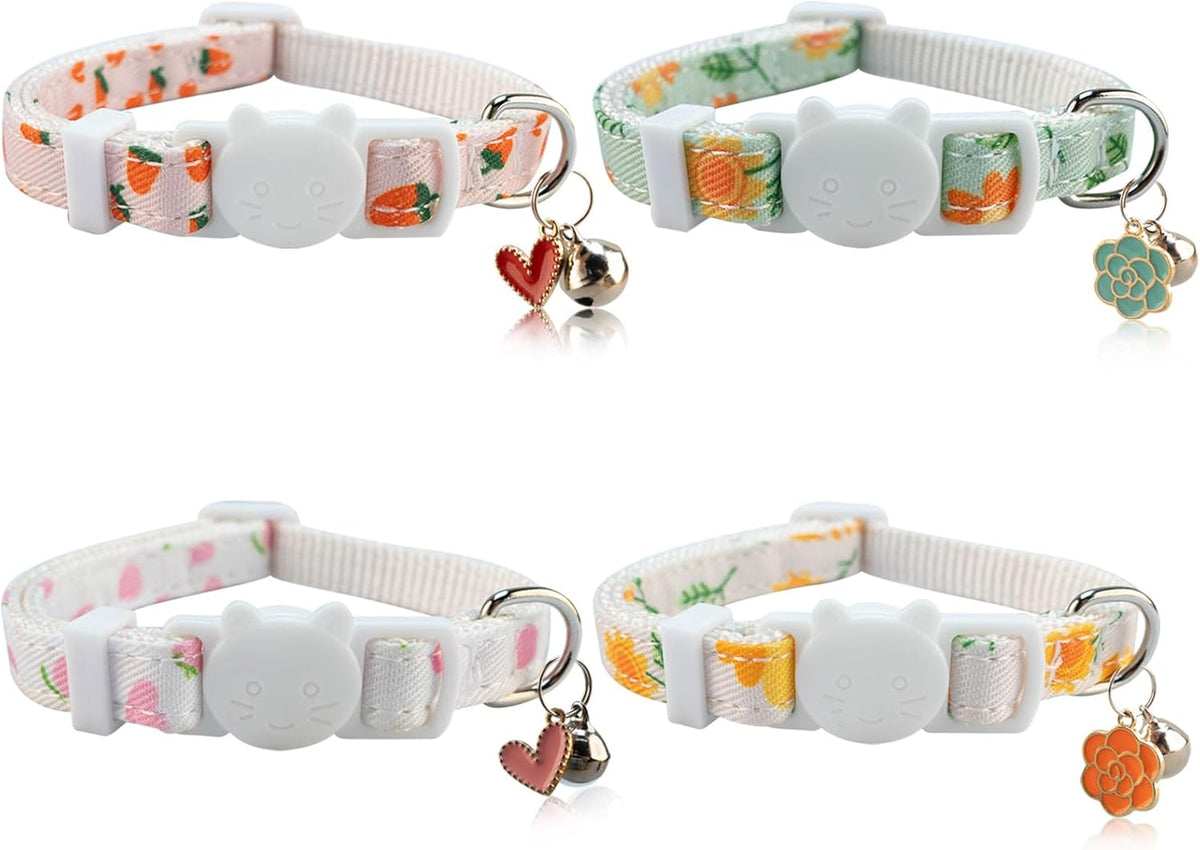 Yizepet soft cotton cat collar set showcasing premium lightweight material texture