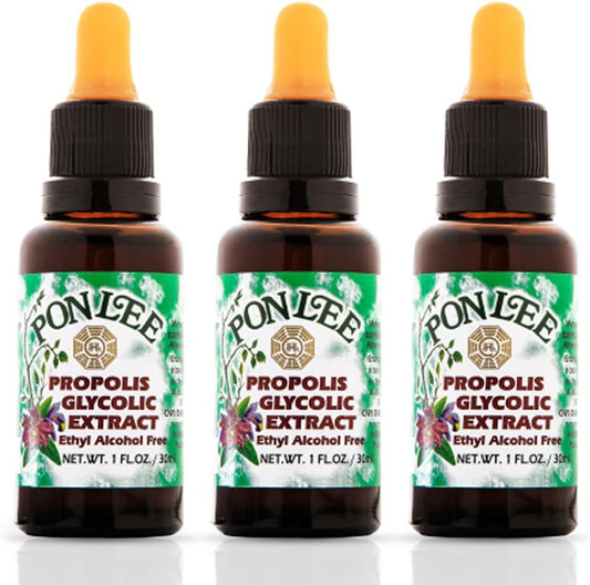 PONLEE Brazil Green Bee Propolis Liquid Extract 30ML front view bottle with dropper.