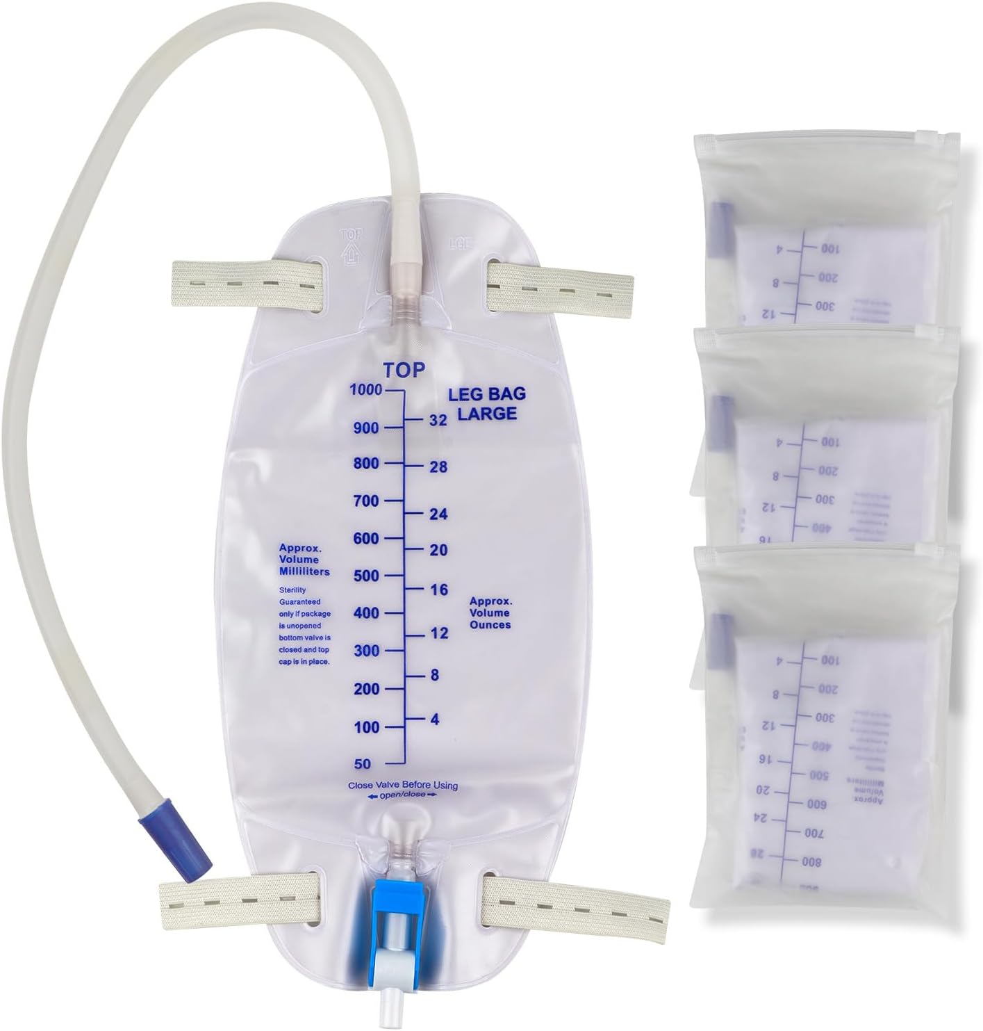 Gadget Beyond 3 Pack Catheter Bags front view medical drainage kit