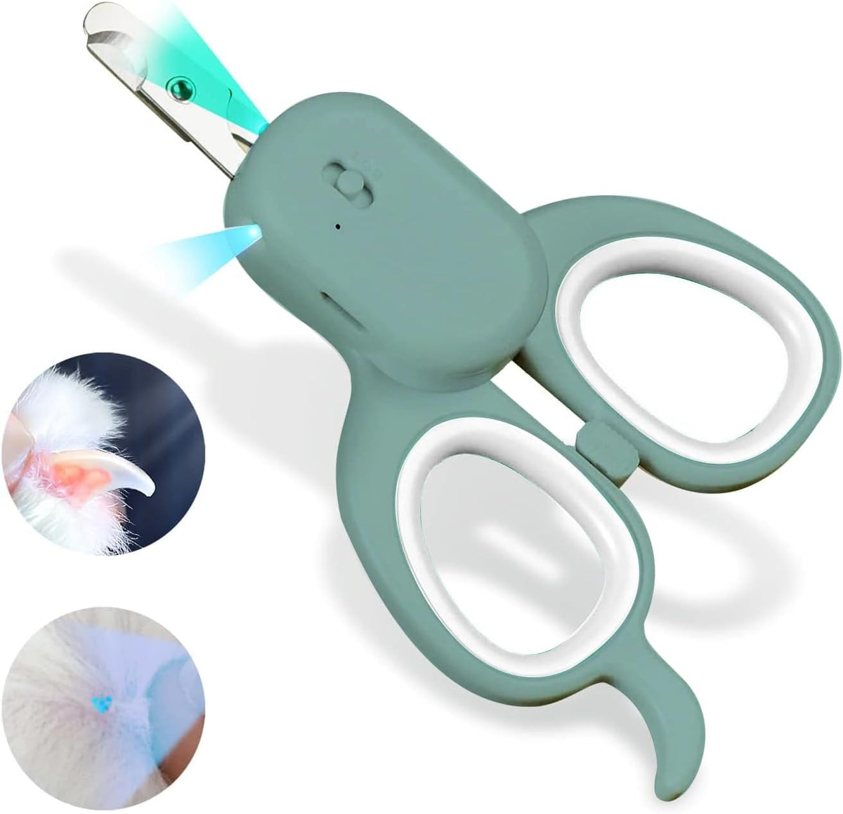 PAKEWAY Pet Nail Clipper with LED & -U-V Light, Cat Claw Trimmer with Ultra Bright LED Light for Nail Bloodline to Avoid Over Cutting, Sharp Angled Blade Grooming Tool for Dog Cat Rabbit Small Animals - Image 12