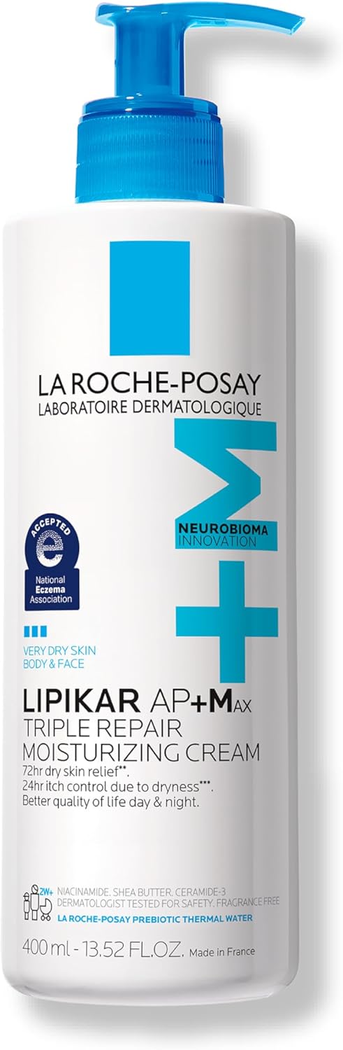 La Roche-Posay Lipikar AP+MAX Triple Repair Moisturizing Body Cream | Face & Body Lotion for Dry Skin with Shea Butter & Niacinamide | Gentle Moisturizer for Very Dry, Rough & Sensitive Skin - Image 12