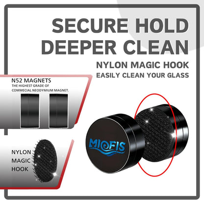 Ultra thin zero point five five inch aquarium magnet brush cleaning a marine reef tank.