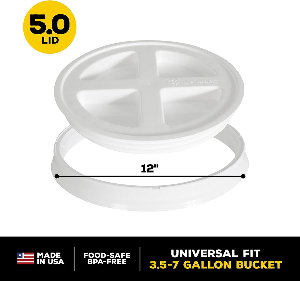 Gamma2 bucket lid showing screw-on mechanism