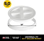 Gamma2 bucket lid showing screw-on mechanism