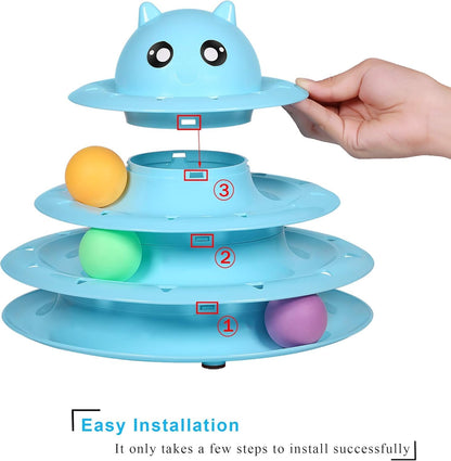 Upsky cat toy roller non slip base durable interactive kitten toy