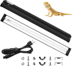T5 10.0 UVB Reptile Light Fixture Combo Kit, 24W High Output UVA UVB Light with Upgraded Wider Alloy Reflector for Bearded Dragons Lizards Tortoises and Other Desert or Tropical Reptiles (22.7Inch) - Image 10