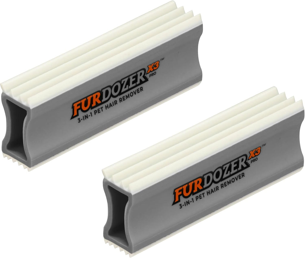 FurDozer Pet Hair Remover & Auto Detailing Tools - Cat & Dog Hair Remover for Carpets, Car Interiors, Couches, Bedding, & Pet Furniture (Gray, X3 PRO - 5" Long) - Image 14