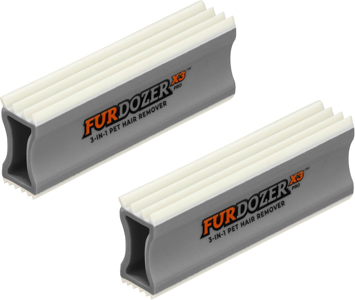 FurDozer Pet Hair Remover & Auto Detailing Tools - Cat & Dog Hair Remover for Carpets, Car Interiors, Couches, Bedding, & Pet Furniture (Gray, X3 PRO - 5" Long) - Image 14
