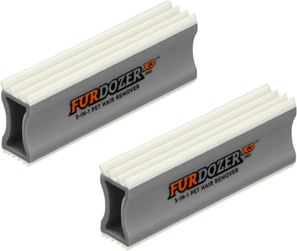 FurDozer Pet Hair Remover & Auto Detailing Tools - Cat & Dog Hair Remover for Carpets, Car Interiors, Couches, Bedding, & Pet Furniture (Gray, X3 PRO - 5" Long) - Image 14