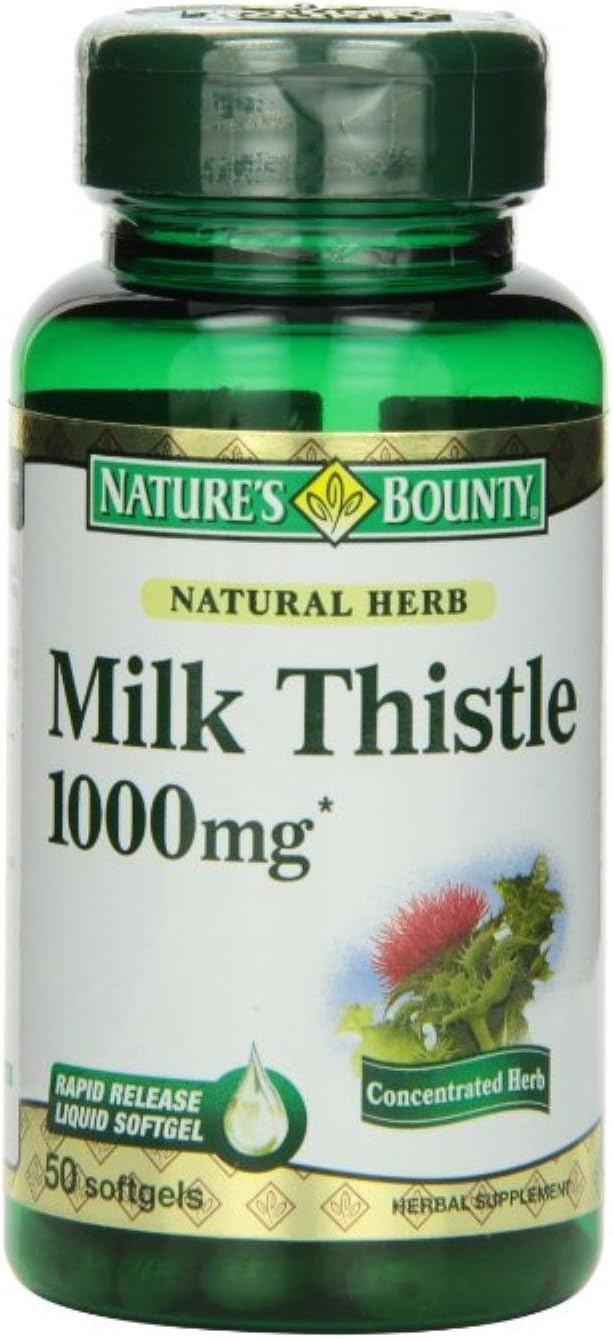 Nature's Bounty Milk Thistle 1000mg, Rapid Release Softgels, 50 Count - Image 7