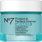 No7 Protect And Perfect Intense Advanced Night Cream front view jar packaging