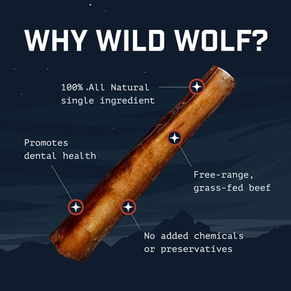 Premium mixed thickness 12-inch dog chew bones highlighting authentic texture.
