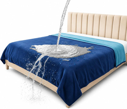 Waterproof Throw Blanket - Leakproof, Spill-Proof Flannel Blanket for Bed, Couch, Kids & Pets Protection, Reversible Water-Proof Design (Moon Grey & Starlit Grey, 40x60") - Image 9