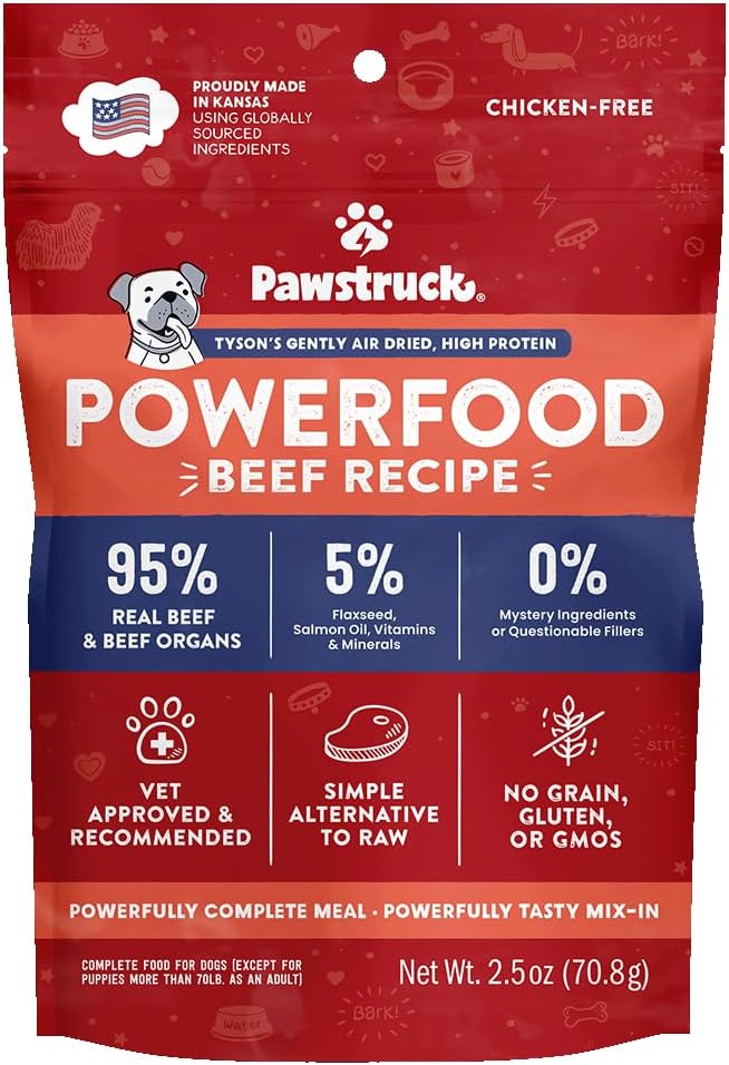 Pawstruck Air Dried Dog Food with Real Beef, Grain-Free, Made in USA, Non-GMO & Vet Recommended, High Protein Limited Ingredient Full-Feed for All Breeds & Ages, 2lb Bag - Image 11