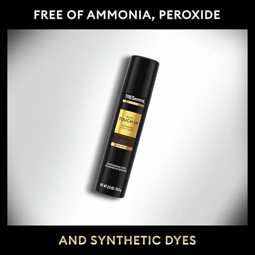 TresemmÃ© root concealer spray held in hand for scale