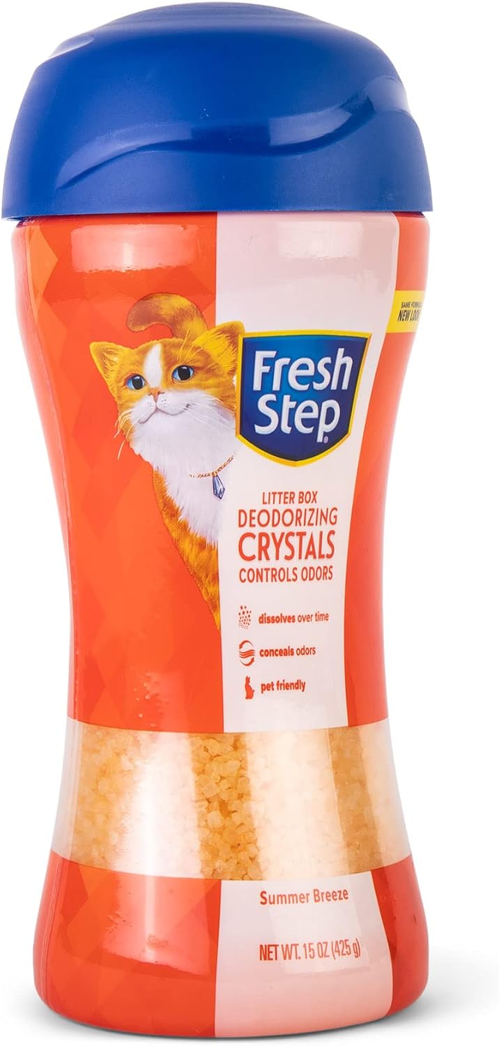 Fresh Step Summer Breeze scent crystals container side profile