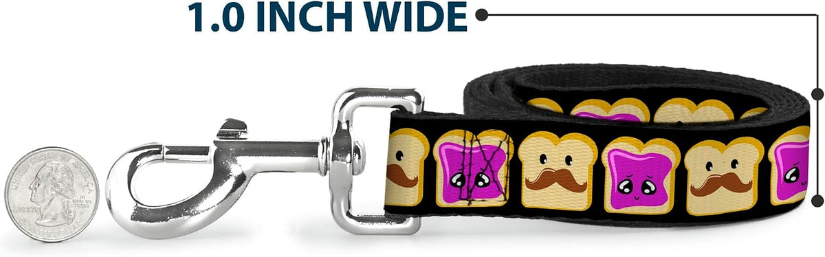 Full length display of the 4-foot dog leash laid out flat on a neutral background.