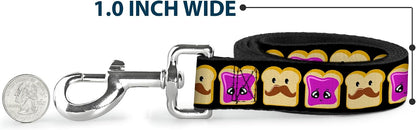 Buckle-Down Peanut Butter and Jelly leash vibrant pattern display