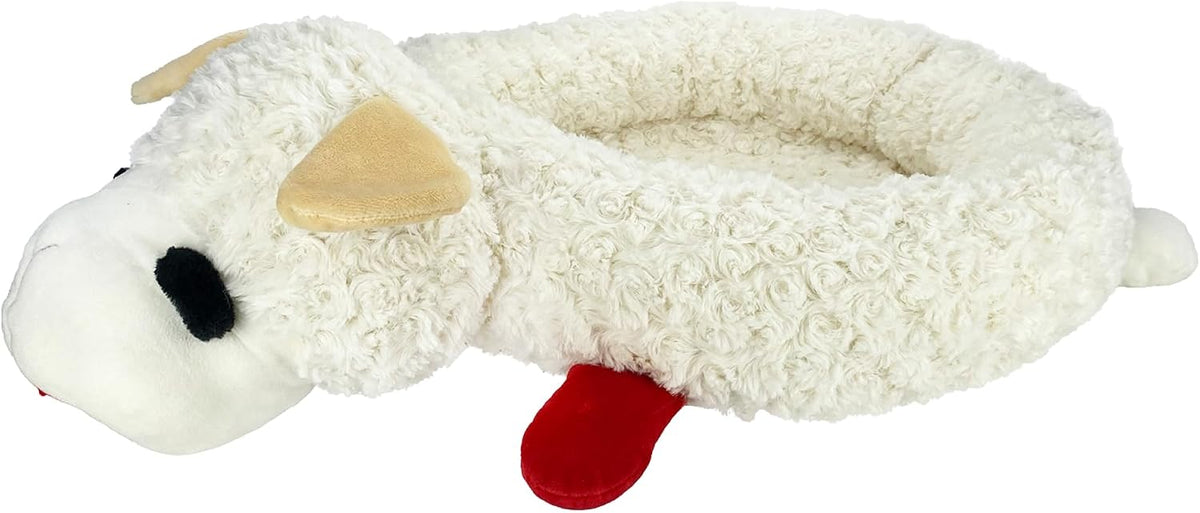 Multipet Lamb Chop Dog Plush Toy - Squeaky Toy for Small & Medium Dogs - Extra Soft Plush - Stuffed Animal for Cuddling & Playing (10", Cream, 5 Squeakers) - Image 14