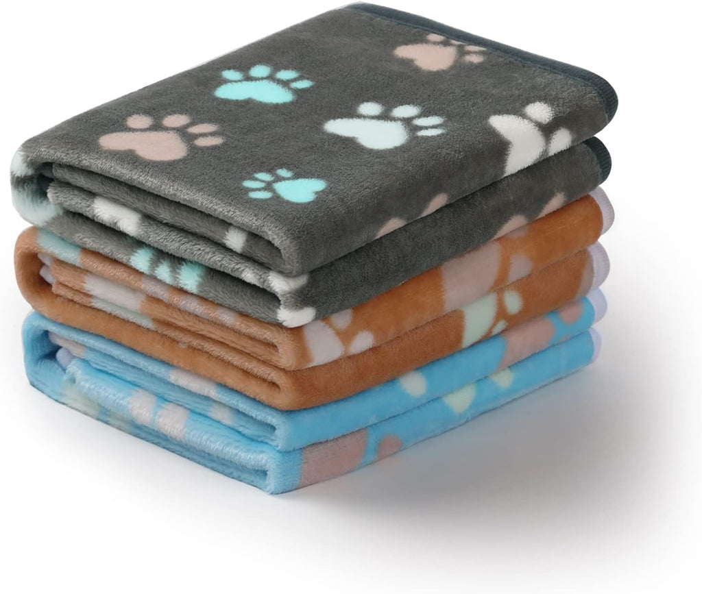 Luciphia 1 Pack 3 Cat Printed Fleece Pet Blankets WashableSoft Warm Throw Covers for Crate Couch BedCozy Puppy Essentials for Dogs and CatsPurple/Grey/Khaki, Small (23x16 inch) - Image 14