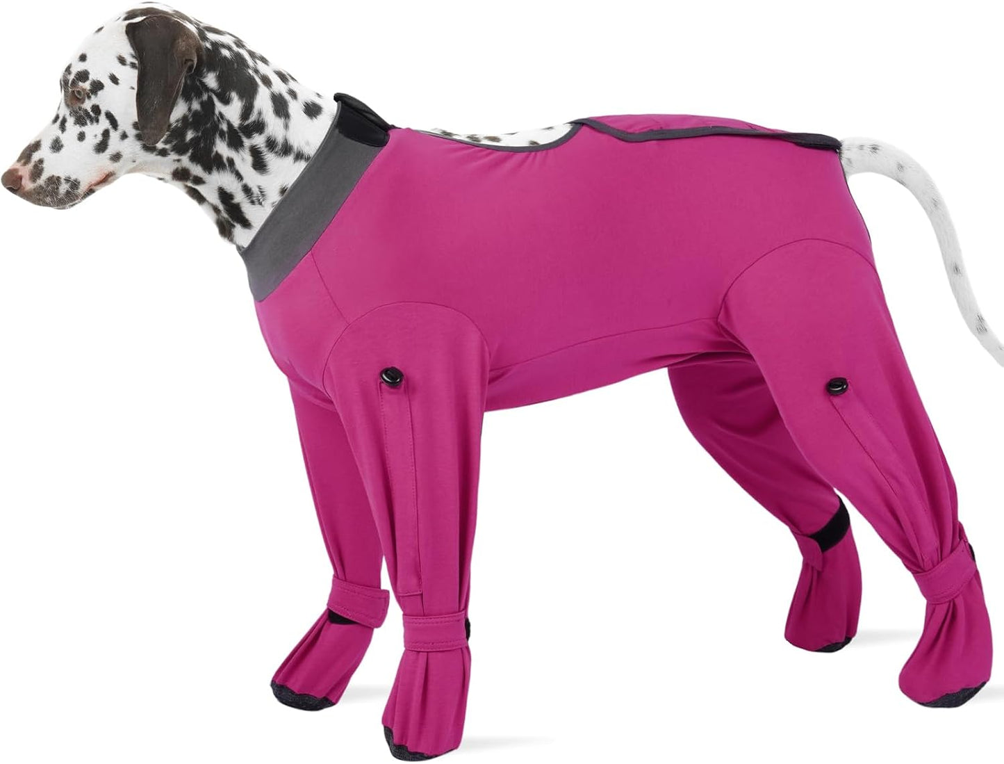 ROZKITCH Dog Recovery Suit After Surgery, Prevent Licking & Shedding, Dog E-Collar Alternative Four-Sleeve with Adjustable Leg Drawstrings & Belly Access, Post-Surgery Bodysuit for Medium Dogs Black M - Image 11