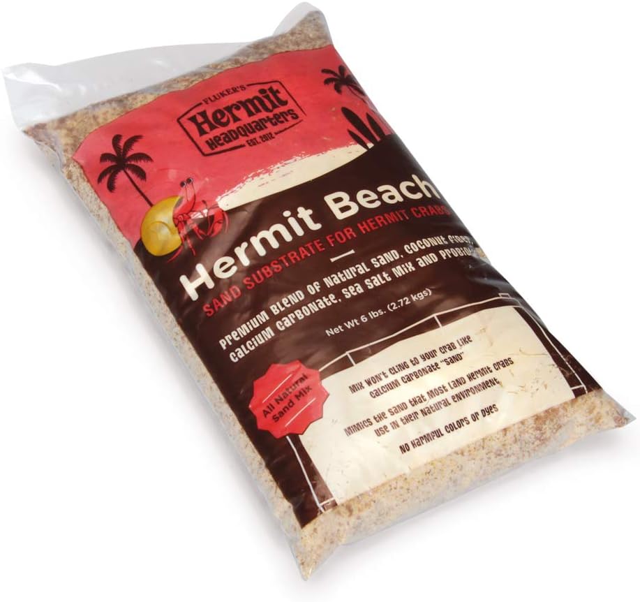 Fluker's hermit crab sand substrate front view bag