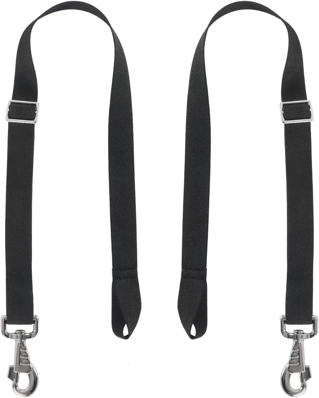 GAITWIN horse blanket sheet leg straps front view showing the pair of black elastic straps with swivel snaps.