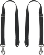 GAITWIN horse blanket sheet leg straps front view showing the pair of black elastic straps with swivel snaps.