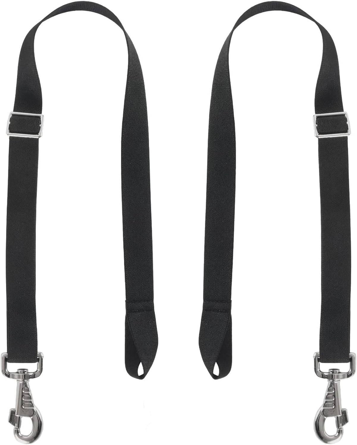 GAITWIN horse blanket sheet leg straps front view showing the pair of black elastic straps with swivel snaps.
