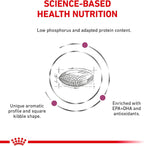 Royal Canin renal support savory kibble shape display