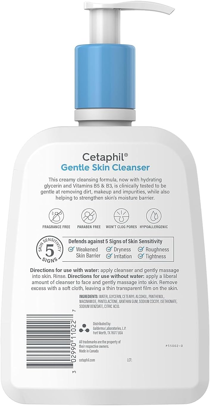 Cetaphil sensitive skin cleanser 16 fluid ounce bottles