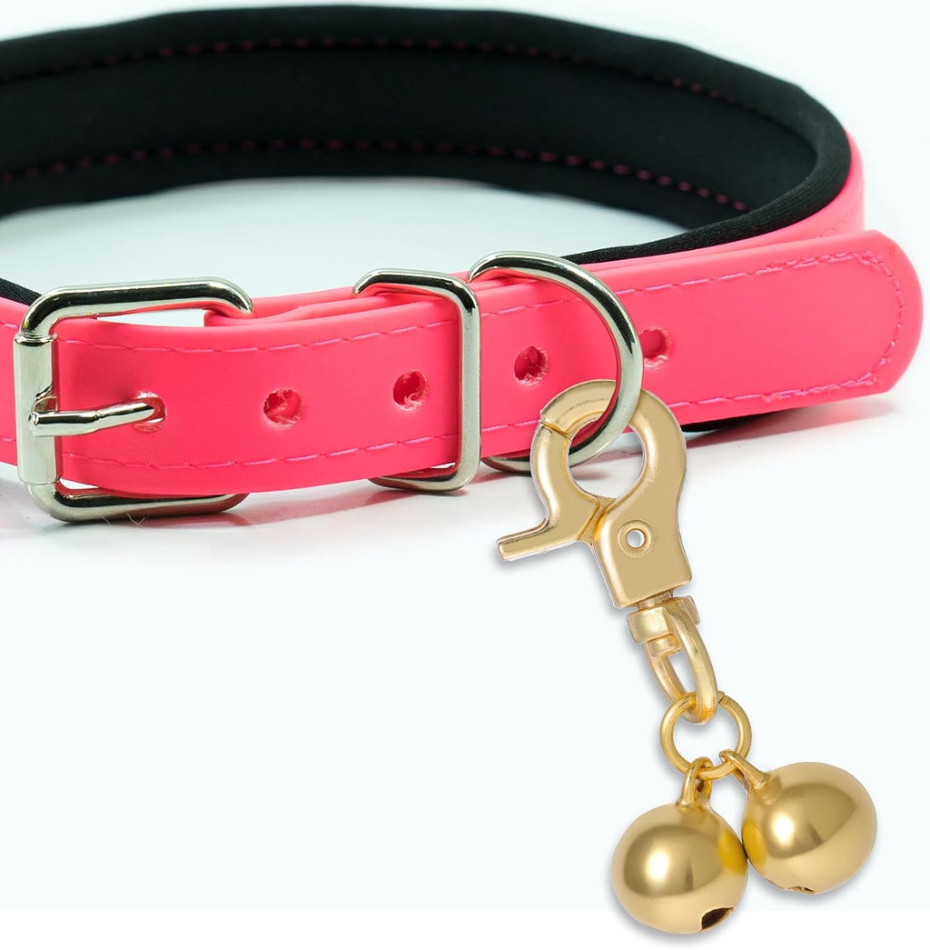 Golden color pet collar tracking charms suitable as a Christmas gift for dogs and cats.