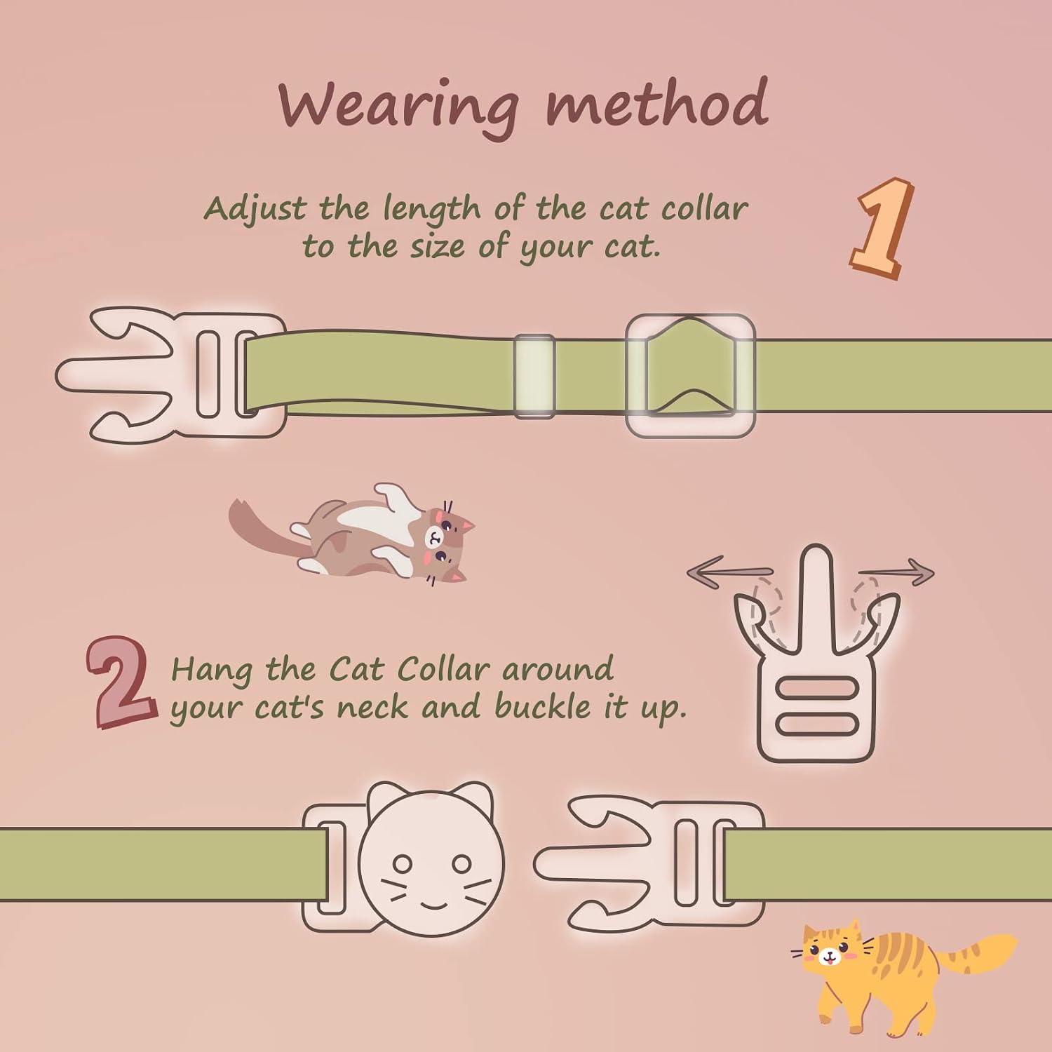 Soft lightweight yellow daisy pattern pet collar for female and male cats.