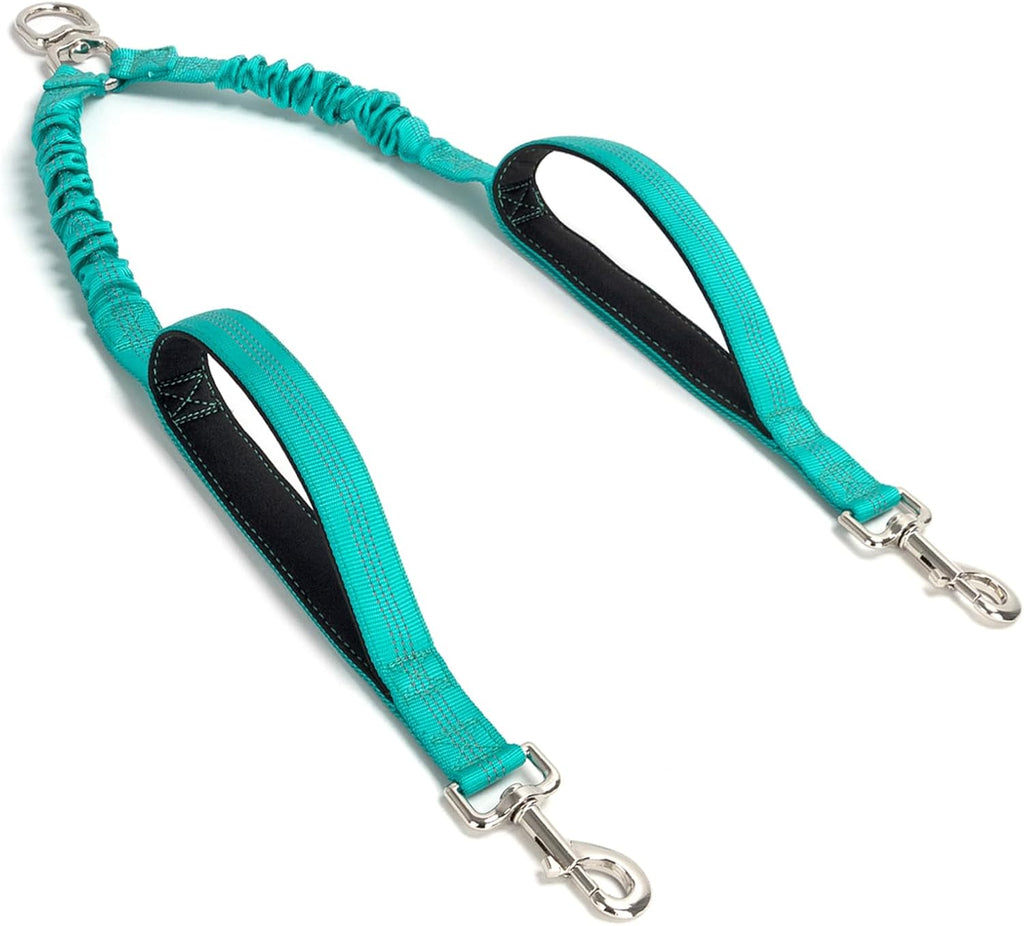 Dual Dog Leash Coupler, Double Control Padded Handles for 2 Dogs, Heavy Duty No Tangle Reflective Splitter Dog Leash Extension, for Medium Large Dogs Walking- Black - Image 12