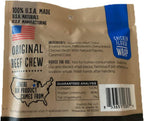 Five inch grain free chicken wrapped dog training chews close up product packaging details