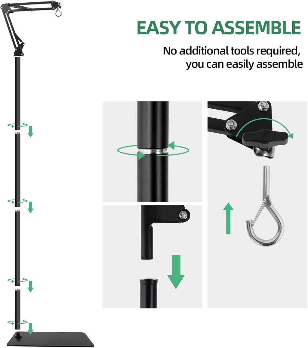 Mecesor terrarium lamp stand with cable management straps