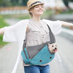 PetAmi adjustable crossbody strap and padded shoulder detail