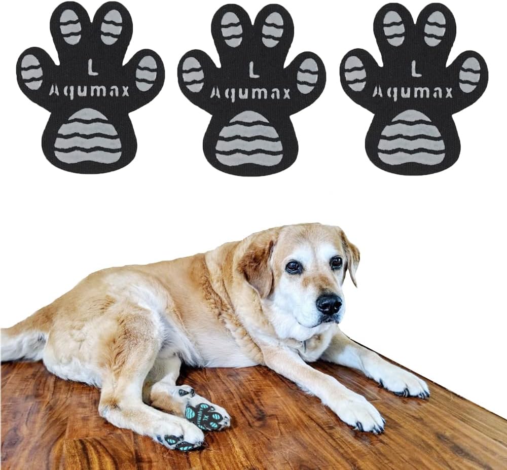 Dog Paw Protector Non-Slip Gripper Traction Pads,Walk Assistant for Senior Dogs,Foot Stickers for Hardwood Floors,Dog Shoes Booties Socks Replacement,6 Sets (24 pcs) XXL Black - Image 14