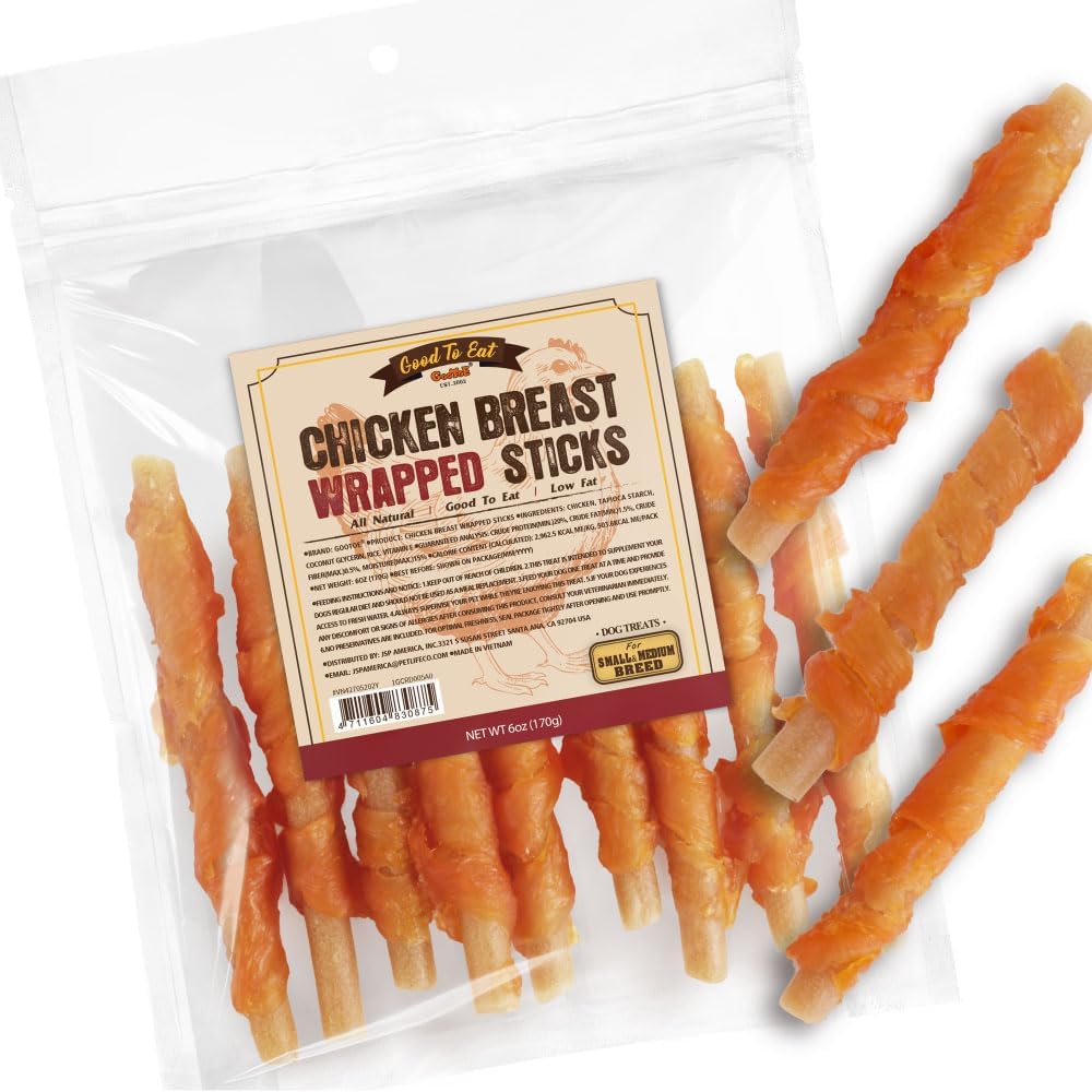 Gootoe Dog Treats, All Natural, Low Fat, Premium Training Chews, Healthy & Easily Digestible, Treat and Train, Chicken Breast Wrapped Salmon Sticks, 1.5lb - Image 9