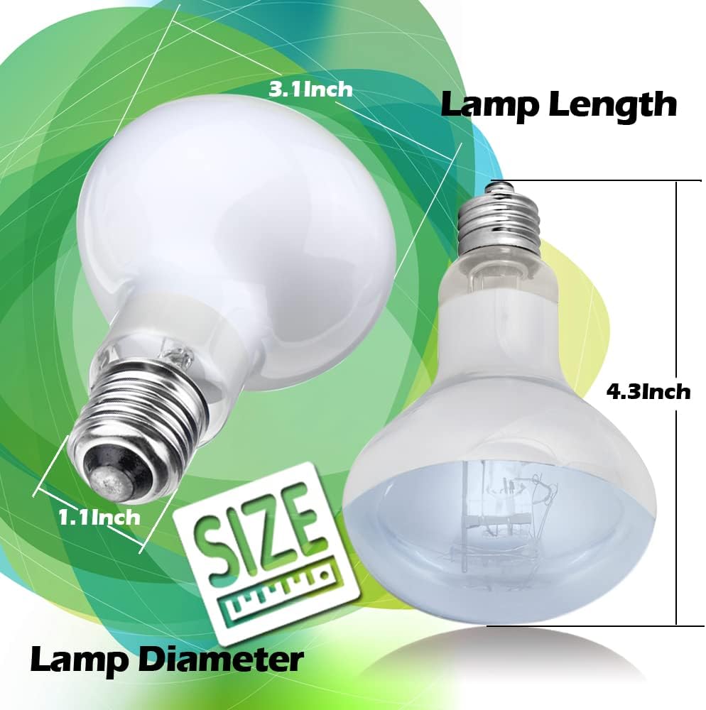 MCLANZOO seventy five watt daylight basking bulb close up displaying the sturdy E27 metal screw base