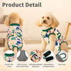 Breathable four way stretch fabric medical recovery outfit for dogs