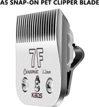 Authentic KBDS detachable pet grooming blade package contents angle view