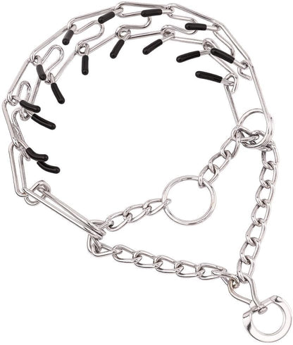 No Pull Prong Dog Collar,Adjustable Dog Pinch Training Chain Collar with Comfort Rubber Tips for Training Guidance Small Medium Large Dogs (XL) - Image 9