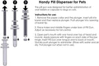 DS. DISTINCTIVE STYLE handy pill gun close up view of the split rubber tip