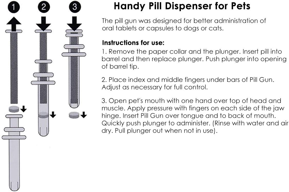 DS. DISTINCTIVE STYLE handy pill gun close up view of the split rubber tip