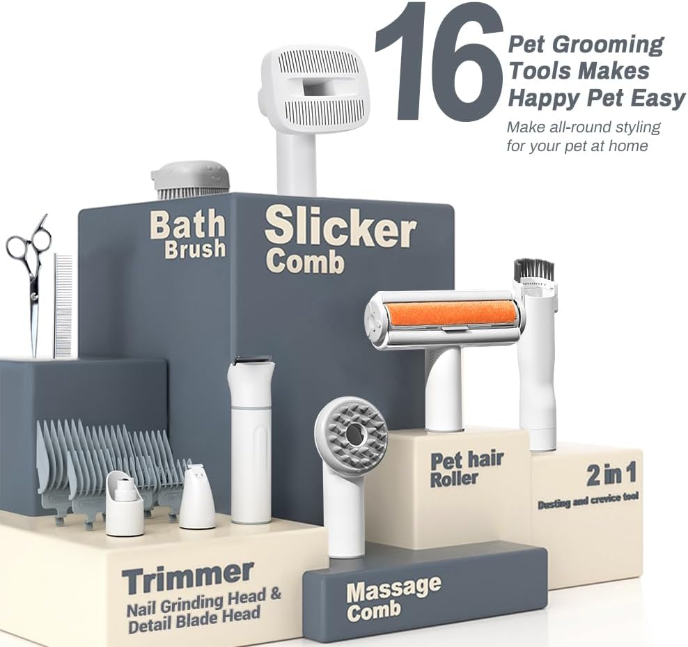 Bunfly powerful pet vacuum suction machine in grey